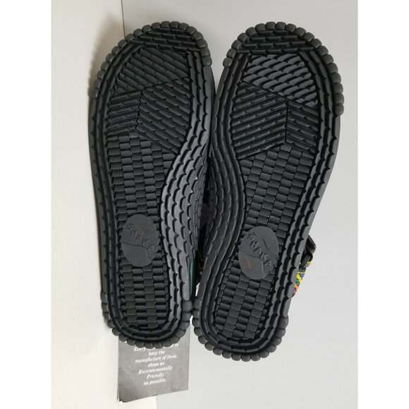 SHAKA Neo Bungy Sandals Vintage Throwback Multicolor Mens Size 6 39